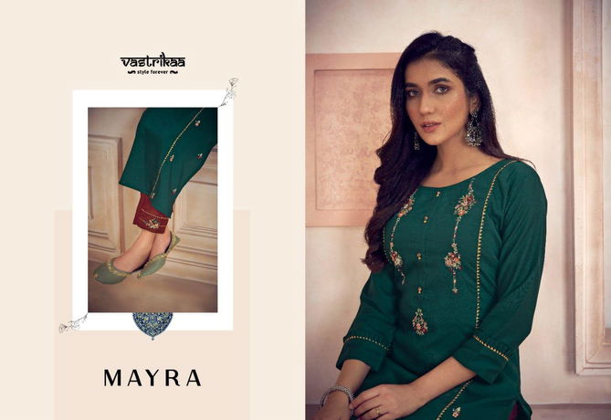  Mayra 1 Fancy Festive Wear Chinon Silk Readymade Suit Collection